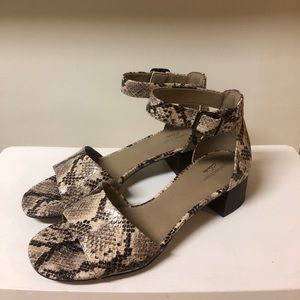 Clarks Snake skin strappy heels
